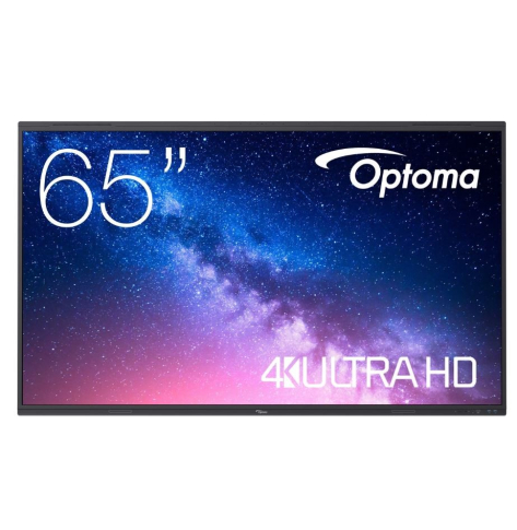 Monitor interaktywny Optoma 65 5653RK 8GB RAM / 64 GB ROM 2x 18W speaker + 2x 8W subwoofer 8 mikrofonów 50-finger mutitouch zero airgap andr