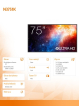 Monitor interaktywny Optoma 75 N3751K matowy 24h/7 450cd/m2 USB-C 4K UHD (3840 x 2160) Android 11 Wifi+BT OMS kod producenta H1F2C0GBW10