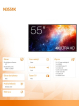 Monitor interaktywny Optoma 55 N3551K matowy 24h/7 450cd/m2 USB-C 4K UHD (3840 x 2160) Android 11 Wifi+BT OMS kod producenta H1F2C0MBW10