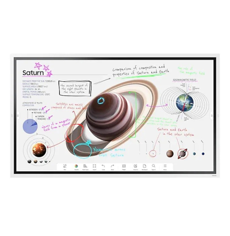 Monitor interaktywny Samsung WM65B 65 Flip PRO Dotykowa 350(cd/m2) 3840x2160 (UHD) Flip App USB-C Wi-Fi/BT 3 lata On-Site (LH65WMBWBGCXEN)