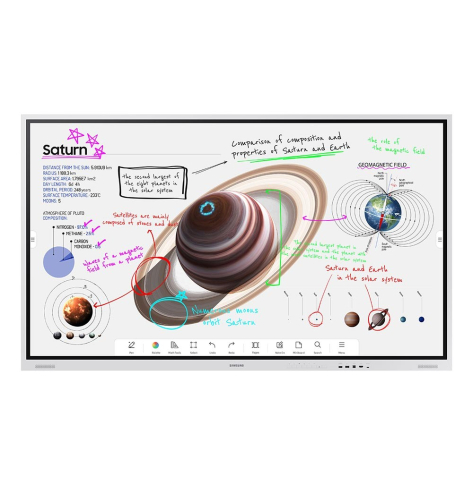 Monitor interaktywny Samsung WM75B Flip PRO 75 Dotykowy 16h/7 350(cd/m2) 3840 x 2160 (UHD) Flip App WiFi/BT 3 lata On-Site (LH75WMBWLGCXEN)