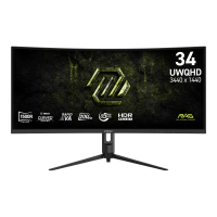 Monitor MSI MAG 342CQRF E20 UWQHD Curved 200Hz czarny