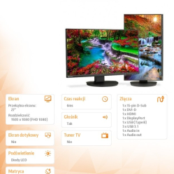 Monitor Sharp MultiSync DD-EA271F 27 czarny