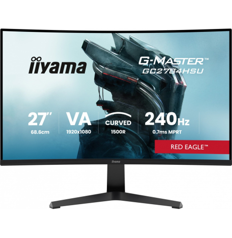 IIYAMA GC2784HSU-B1 FHD 0.7ms VA 1500R 240Hz 2xHDMI DP 2xUSB FreeSync Premium -FHD (48-240Hz) HDR10 2x2W