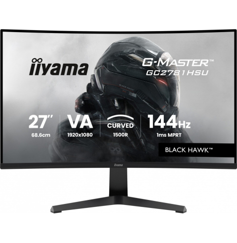 IIYAMA GC2781HSU-B1 VA FHD 144Hz 1ms 2xUSB 1500R 350 cd 4000:1 HDMI DP FreeSync -FHD (48-144Hz) 2x2W