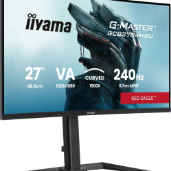 IIYAMA GCB2784HSU-B1 FHD 0.7ms VA 1500R 240Hz 2xHDMI DP 2xUSB FreeSync Premium -FHD (48-240Hz) HDR10 2x2W HAS150(PIVOT)