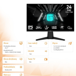 Gigabyte 24.5 cala AORS G25F2AEK IPS/FHD/240Hz/2HDMI/DP
