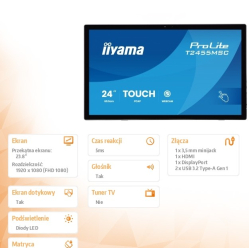 IIYAMA T2455MSC-B2 POJ.10PKT.IPS HDMI DP USB3.0 CAM MIC FHD 120Hz 