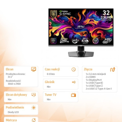 MSI MPG 322URX QD-OLED 31.5/LED/FLAT/240Hz/Czarny