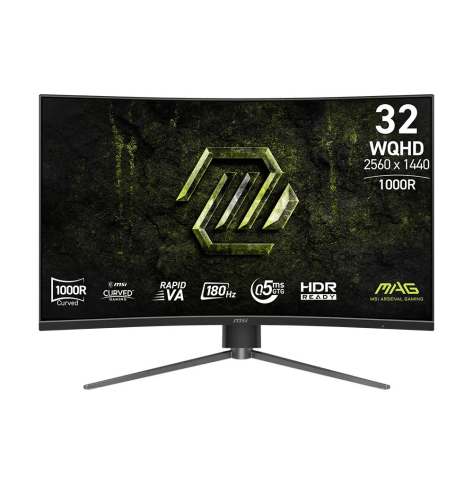 Monitor MSI MAG 325CQPF E18 31.5 LED WQHD LED Zakrzywiony 180Hz czarny