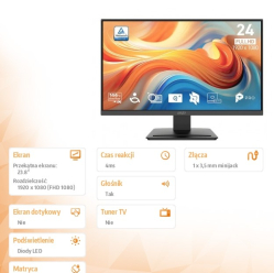 MSI PRO MP241 E14V 23.8 cala/ LED/FHD/FLAT/144Hz/Czarny