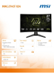 Monitor MSI MAG 274CF X24 27cali LED FHD curved 240Hz czarny 