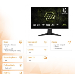 Monitor MSI MAG 245F X24 LED FHD Flat 240Hz czarny