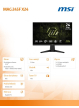 Monitor MSI MAG 245F X24 LED FHD Flat 240Hz czarny