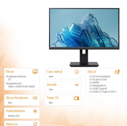 Acer B277GBMIPRZX IPS 120Hz HDMI DP VGA
