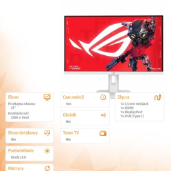 Asus XG27ACMES-W ROG IPS QHD HDMI USB DP