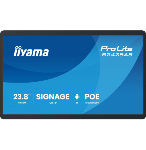 IIYAMA ProLite S2425AS-B1 IPS FHD A14 24/7 RJ45 iiSignage WI-FI