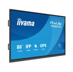 IIYAMA 86 cali TN8605A-B1AG IPS 4K 40pkt 500cd nonOS 1200:1 5ms DeepContrast-IR+ 1xVGA 2xHDMI DP USB-C(PD65W) 2xRJ45 2x20W PiP PbP UCHWYT ŚCIENN