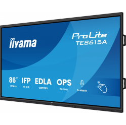 IIYAMA interaktywny 86 cali TE8615A-B2AG IPS 4K 40pkt 550cd DeepContrast-IR+ HDMI x2 DP USB-C 2 x 20W OPS Slot x1 5xUSB 2xRJ45 8-Array EDLA 