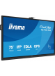 IIYAMA interaktywny 75 cali TE7513A-B2AG INFRARED 40pkt IPS 4K 7H 500cd/m2 WiFi USB ANDROID 14 Google EDLA 2x20W UCHWYT ŚCIENNY 