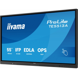 IIYAMA interaktywny 55 cali TE5513A-B2AG INFRARED 40pkt IPS 4K 7H 500cd/m2 WiFi USB ANDROID 14 Google EDLA 2x20W UCHWYT ŚCIENNY 