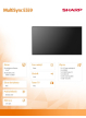 Monitor Sharp MultiSync E559 55 cali UHD 16/7 350cd/m2 