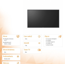 Monitor AG NEOVO 43 cale QM-4303 4K VA UHD 24/7 500NIT