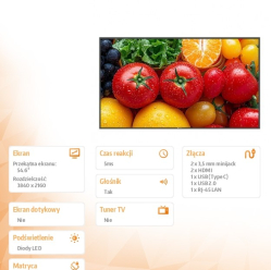 Monitor AG NEOVO QM-5503 CZARNY 500cd/m2 5000:1 24/7 4K 