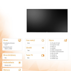 Monitor AG NEOVO SMQ-5501 350cd/m2 12000:1 24/7 4K 