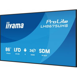 IIYAMA 86 cali LH8675UHS-B2AG 24/7 IPS ANDROID.11 4K WiFi iiSignage2 FailOver EShare 24/7 full daisy chain 