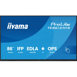 IIYAMA 86 cali TE8612MIS-B4AG 40pkt IPS 4K 24/7 7H ANDROID 14 RK3576 8/128GB EDLA Essential 