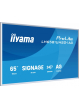 IIYAMA 65 cali LH6581UHSG-1AG 24/7 VA ANDROID 14 4K 2x10W WiFi UCHWYT ŚCIENNY 2xHDMI USB-C RJ45 IR 2xUSB WHITE 
