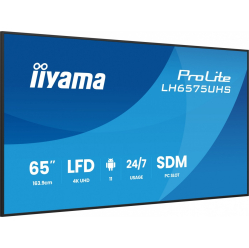 IIYAMA 65 cali LH6575UHS-B2AG 24/7 IPS ANDROID.11 4K WiFi iiSignage2 FailOver EShare 24/7 full daisy chain 