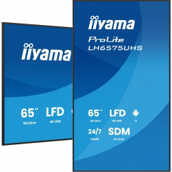 IIYAMA 65 cali LH6575UHS-B2AG 24/7 IPS ANDROID.11 4K WiFi iiSignage2 FailOver EShare 24/7 full daisy chain 