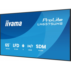 IIYAMA 65 cali LH6575UHS-B2AG 24/7 IPS ANDROID.11 4K WiFi iiSignage2 FailOver EShare 24/7 full daisy chain 