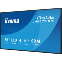 IIYAMA 55 cali LH5575UHS-B2AG 24/7 IPS ANDROID.11 4K WiFi iiSignage2 FailOver EShare 24/7 full daisy chain 