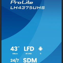 IIYAMA 43 cale LH4375UHS-B2AG 24/7 IPS ANDROID.11 4K WiFi iiSignage2 FailOver EShare 24/7 full daisy chain 