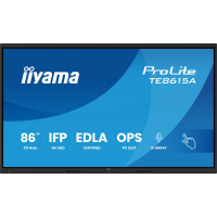 IIYAMA 86 cali TE8615A-B1AG IPS 4K 40pkt 550cd DeepContrast-IR+ HDMI x2 DP USB-C 2 x 20W OPS Slot x1 5xUSB 2xRJ45 8-Array EDLA WiFi PiP iiW