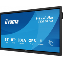 IIYAMA 65 cali TE6515A-B1AG IPS 4K 40pkt 550cd DeepContrast-IR+ HDMI x2 DP USB-C 2 x 20W OPS Slot x1 5xUSB 2xRJ45 8-Array EDLA WiFi PiP iiW