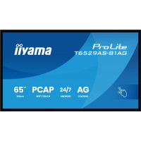 IIYAMA 65 cali T6529AS-B1AG VA 4K HDMIx2 USB-C RJ45 2x10W WiFi Android 14 Signal FailOver Whiteboard iiSignage2 (CMS) iiControl (DMS) iiS