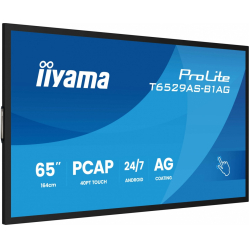 IIYAMA 65 cali T6529AS-B1AG VA 4K HDMIx2 USB-C RJ45 2x10W WiFi Android 14 Signal FailOver Whiteboard iiSignage2 (CMS) iiControl (DMS) iiS