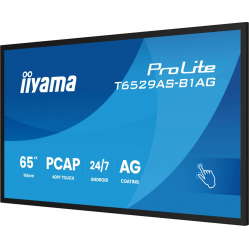 IIYAMA 65 cali T6529AS-B1AG VA 4K HDMIx2 USB-C RJ45 2x10W WiFi Android 14 Signal FailOver Whiteboard iiSignage2 (CMS) iiControl (DMS) iiS