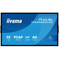 IIYAMA 55 cali T5529AS-B1AG VA 4K HDMIx2 USB-C RJ45 2x10W WiFi Android 14 Signal FailOver Whiteboard iiSignage2 (CMS) iiControl (DMS) iiS