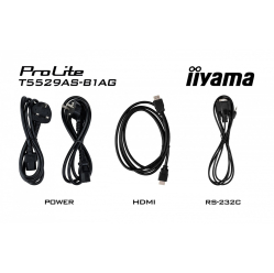 IIYAMA 55 cali T5529AS-B1AG VA 4K HDMIx2 USB-C RJ45 2x10W WiFi Android 14 Signal FailOver Whiteboard iiSignage2 (CMS) iiControl (DMS) iiS
