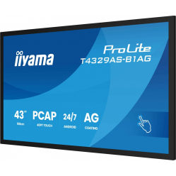 IIYAMA 43 cale T4329AS-B1AG VA 4K HDMIx2 USB-C RJ45 2x10W WiFi Android 14 Signal FailOver Whiteboard iiSignage (CMS) iiControl (DMS) iiS