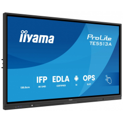 IIYAMA 55 cali TE5513A-B1AG INFRARED 40pkt IPS 4K 7H 450cd/m2 WiFi USB ANDROID 14 Google EDLA 2x20W UCHWYT CIENNY 