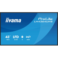 IIYAMA 43 cale LH4364UHS-B1AG 24/7 VA ANDROID14 4K 500cd 4000:1 2xHDMI USB-C RJ45 RS-232c IR 2x10W 2xUSB UCHWYT ŚCIENNY 