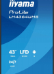 IIYAMA 43 cale LH4364UHS-B1AG 24/7 VA ANDROID14 4K 500cd 4000:1 2xHDMI USB-C RJ45 RS-232c IR 2x10W 2xUSB UCHWYT ŚCIENNY 