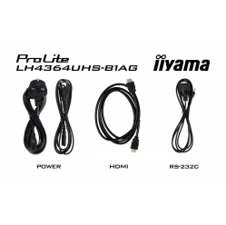 IIYAMA 43 cale LH4364UHS-B1AG 24/7 VA ANDROID14 4K 500cd 4000:1 2xHDMI USB-C RJ45 RS-232c IR 2x10W 2xUSB UCHWYT ŚCIENNY 
