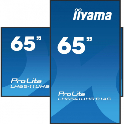 IIYAMA 65 cali LH6541UHS-B1AG VA 4K 24/7 LAN USB HDMI 500cd/m2 Haze(25%) 2x10W Pion/Poziom 